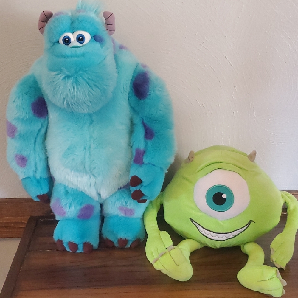 Monsters Inc. Blue and Green Plush Toy Set